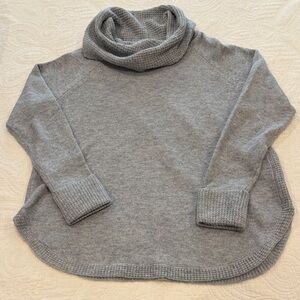 Style & Co. Gray/Blue Cowl Neck Sweater